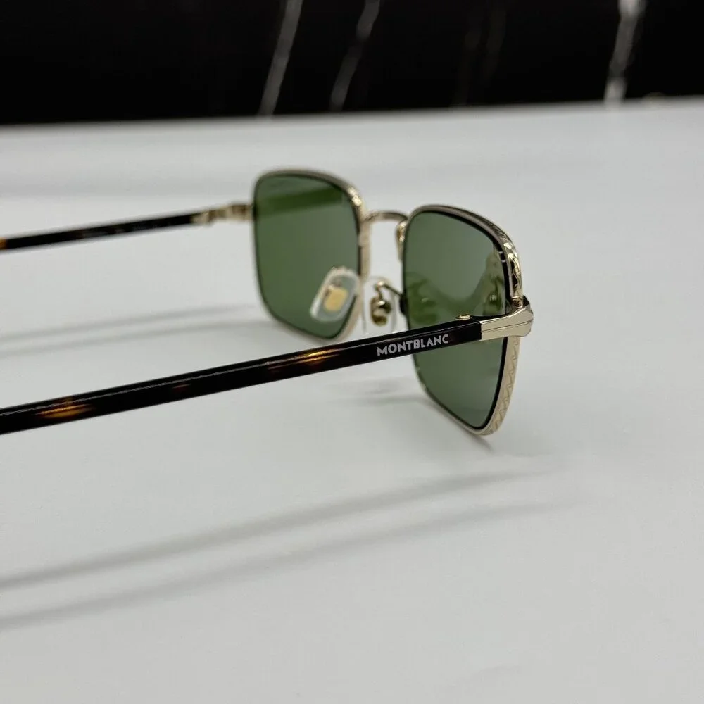 NEW MONTBLANC SUNGLASSES MEN BLACK GREEN EYEWEAR MONTBLANC MB0339S 002